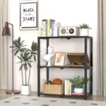 Hastatii 3-Shelf Storage Shelving Unit Metal Rack Heavy-Duty 28"x13.5"x33.5" for... - Image 3