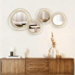 4 Set Circle Mirrors Wall Decor for Living Room Bedroom Bathroom Entryway Metal ... - Image 4