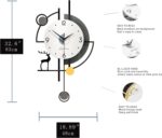 FLEBLE Extra Large Wall Clock for Living Room Decor Modern Wall Clocks Decorativ... - Image 6