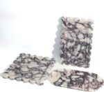 Natural 100% Marble Vanity Tray Luxury Scalloped Marble Storage Square Rectangle... - Image 7