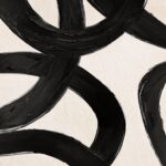 Framed Boho Black and White Brown Modern Abstract Wall Art for Living Room, Set ... - Image 4