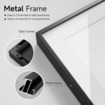 Framed Boho Black and White Brown Modern Abstract Wall Art for Living Room, Set ... - Image 5