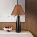 Abani Table Lamp Sienna Tapered 26.5” – Contemporary Brown Resin Base with Wide ... - Image 9