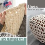 SAMIAH LUXE Chunky Knit Throw Blanket 50x70, Graphite Gray Chenille Throw Blanke... - Image 3