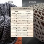 SAMIAH LUXE Chunky Knit Throw Blanket 50x70, Graphite Gray Chenille Throw Blanke... - Image 7