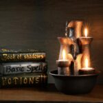Tabletop Fountain 3 Candles, Indoor Waterfall Fountain for Meditation, Desktop W... - Image 3