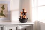 Tabletop Fountain 3 Candles, Indoor Waterfall Fountain for Meditation, Desktop W... - Image 5