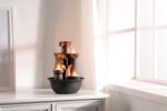 Tabletop Fountain 3 Candles, Indoor Waterfall Fountain for Meditation, Desktop W... - Image 8