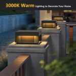 Modern Landscape Post Light, 9.8" Outdoor 120V High Voltage Wiring IP54 Waterpro... - Image 4