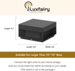 Modern Landscape Post Light, 9.8" Outdoor 120V High Voltage Wiring IP54 Waterpro... - Image 5