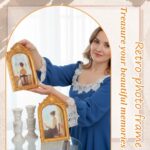 3 Pcs Vintage Picture Frames Antique Set Baroque Ornate Gold Arched Photo Frames... - Image 6