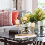 Gold Candle Holders for Pillar Candles with Marble Base 3 Arms Metal Candelabra ... - Image 10