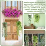 Giegxin Summer Mini Hanging Artificial Plant with Woven Basket Boho Fake Plants ... - Image 8