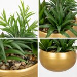 Briful Fake Succulents in Gold Metal Pot, Artificial Succulent Plants Arrangemen... - Image 6