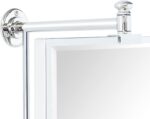 TEHOME Chrome Beveled Rectangle Pivot-N-View Bathroom Vanity Mirror Rotating Squ... - Image 4