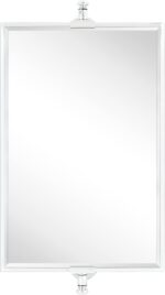 TEHOME Chrome Beveled Rectangle Pivot-N-View Bathroom Vanity Mirror Rotating Squ... - Image 5