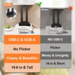 Nightstand Table Lamps for Bedrooms Set of 2 - Touch Bedside Lamp with USB C+A, ... - Image 5