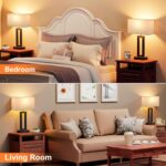 Nightstand Table Lamps for Bedrooms Set of 2 - Touch Bedside Lamp with USB C+A, ... - Image 6