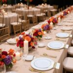 LIYH 350 Pcs White and Gold Plastic Plates - Elegant Disposable Gold Plastic Din... - Image 7