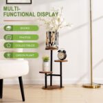 VECELO 3 Tier Plant Stand Indoor Outdoor, Tall Metal Wood Flower Shelf for Multi... - Image 6