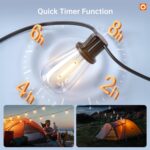 addlon 35FT Solar String Lights Outdoor, IP54 Waterproof Solar Powered with Remo... - Image 6