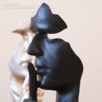 SMRTHMRT Modern and Simple Sculptures The Thinker Statue,Silence is Gold Keep Si... - Image 3