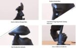 SMRTHMRT Modern and Simple Sculptures The Thinker Statue,Silence is Gold Keep Si... - Image 4