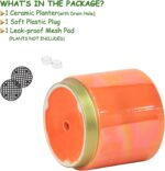 Gepege Peach Indoor Plant Pots for Plants, Large Ceramic Planter with Drainage H... - Image 3