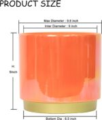 Gepege Peach Indoor Plant Pots for Plants, Large Ceramic Planter with Drainage H... - Image 4
