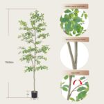 Bellacat Faux Black Olive Tree 7ft, Tall Faux Trees Indoor with Natural Trunk an... - Image 3