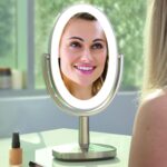 Zadro Newport 10" by 18" Oval LED Lighted Makeup Mirror with Magnification 5X/1X... - Image 3