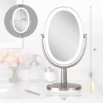 Zadro Newport 10" by 18" Oval LED Lighted Makeup Mirror with Magnification 5X/1X... - Image 10