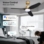 Hoenofly 48 Inch Smart Ceiling Fans with LED Lights Remote,Quiet DC Motor,Dimmab... - Image 3