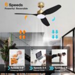 Hoenofly 48 Inch Smart Ceiling Fans with LED Lights Remote,Quiet DC Motor,Dimmab... - Image 5