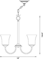 DESIGNERS FOUNTAIN 3-Lights Bronson Chandelier, 18 Inch Ceiling Light Fixture fo... - Image 5