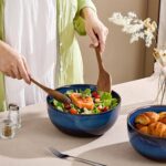 9 Inch Large Salad Bowls Set of 2, 83 Oz Porcelain Serving Bowl for Salad Soup P... - Image 4