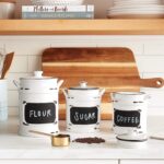 American Atelier Vintage Canister Set 3-Piece Ceramic Jars Chic Design with Lids... - Image 4