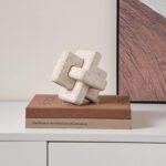 3-Link Knot Resin Travertine Decor, Coffee Table Decor, Book Shelf Entry Table D... - Image 4