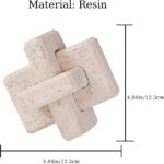 3-Link Knot Resin Travertine Decor, Coffee Table Decor, Book Shelf Entry Table D... - Image 6