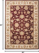SAFAVIEH Persian Court Collection Area Rug - 5' x 8', Red & Ivory, Handmade Trad... - Image 3
