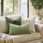 MIULEE Olive Green Couch Pillow Covers 18x18 Inch, Set of 2 Soft Chenille Decora... - Image 4