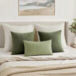 MIULEE Olive Green Couch Pillow Covers 18x18 Inch, Set of 2 Soft Chenille Decora... - Image 6