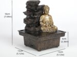 Tabletop Water Fountain Buddha Statue Desktop Indoor Waterfall Fountain Tabletop... - Image 4