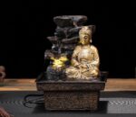 Tabletop Water Fountain Buddha Statue Desktop Indoor Waterfall Fountain Tabletop... - Image 5