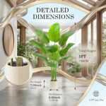 Artificial Bird of Paradise Plant：5FT Fake Traveler’s Palm Faux Banana Tree Elep... - Image 3