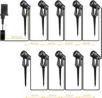Low Voltage Landscape Lighting,10 Pack Outdoor LED Landscape Spotlights with Tra... - Image 4