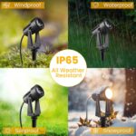 Low Voltage Landscape Lighting,10 Pack Outdoor LED Landscape Spotlights with Tra... - Image 7