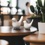 Small Animal Statues, White Bird Figurines Home Decor, Modern Home Decorative, C... - Image 3