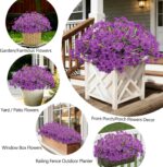 20 Bundles Artificial Flowers for Outdoors, UV Resistant Fake Realistic Flowers ... - Image 4