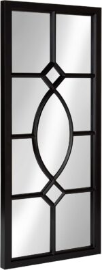Kate and Laurel Cassat Modern Casual Window Wall Accent Mirror, Black - Image 3
